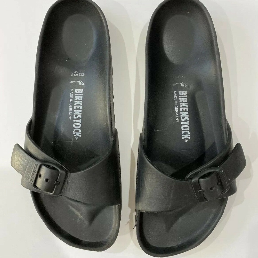 BIRKENSTOCK Black Rubber EVA Madrid Slide Sandals